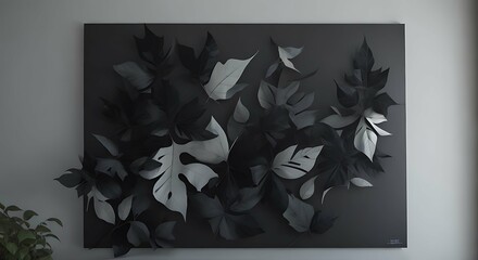 Black leaves wall decoration
