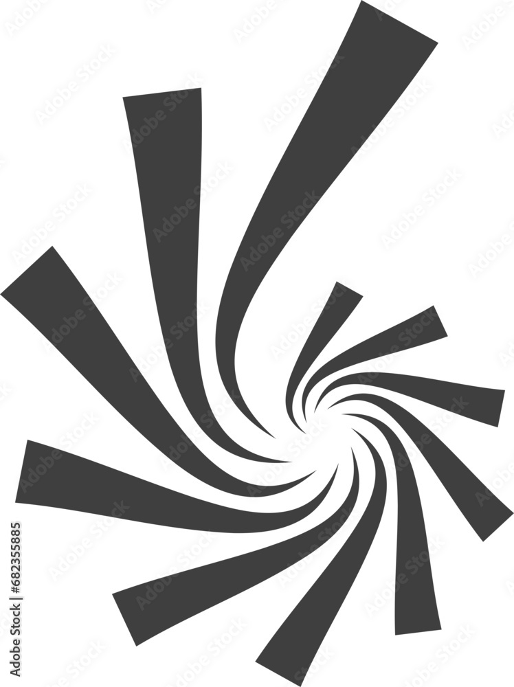 Poster spiral and swirl motion twisting circles design element set.