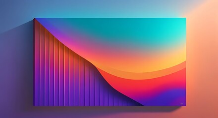 gradient color wall art