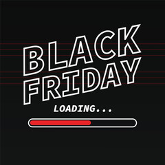 Black Friday loading poster flyer or  social media post design