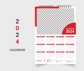 Creative wall calendar template design