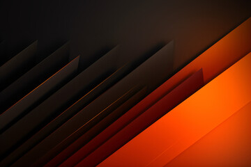 Obraz premium abstract black and orange diagonal design, minimal geometric background