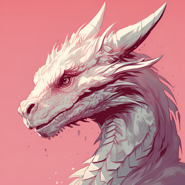 Paintings of mythical animals, fierce dragons, beautiful colorful dragon art images. Generative AI