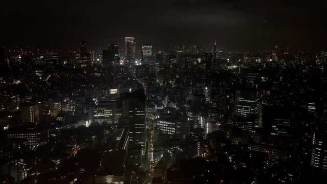 高層ビルから見下ろす東京のイルミネーションの夜景