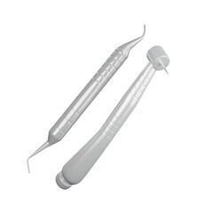 Dental Burnisher and Drill 3d Icon Illustration