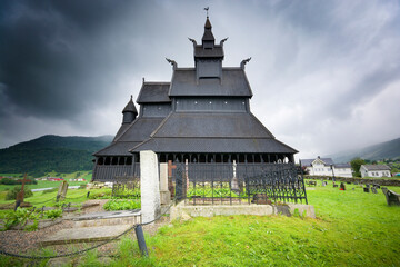 Fototapeta na wymiar Hopperstad stave church in Vik, Norway
