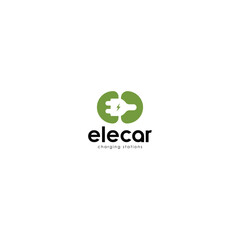 electric car charging stations logo design