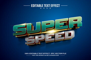 Super speed 3D editable text effect template