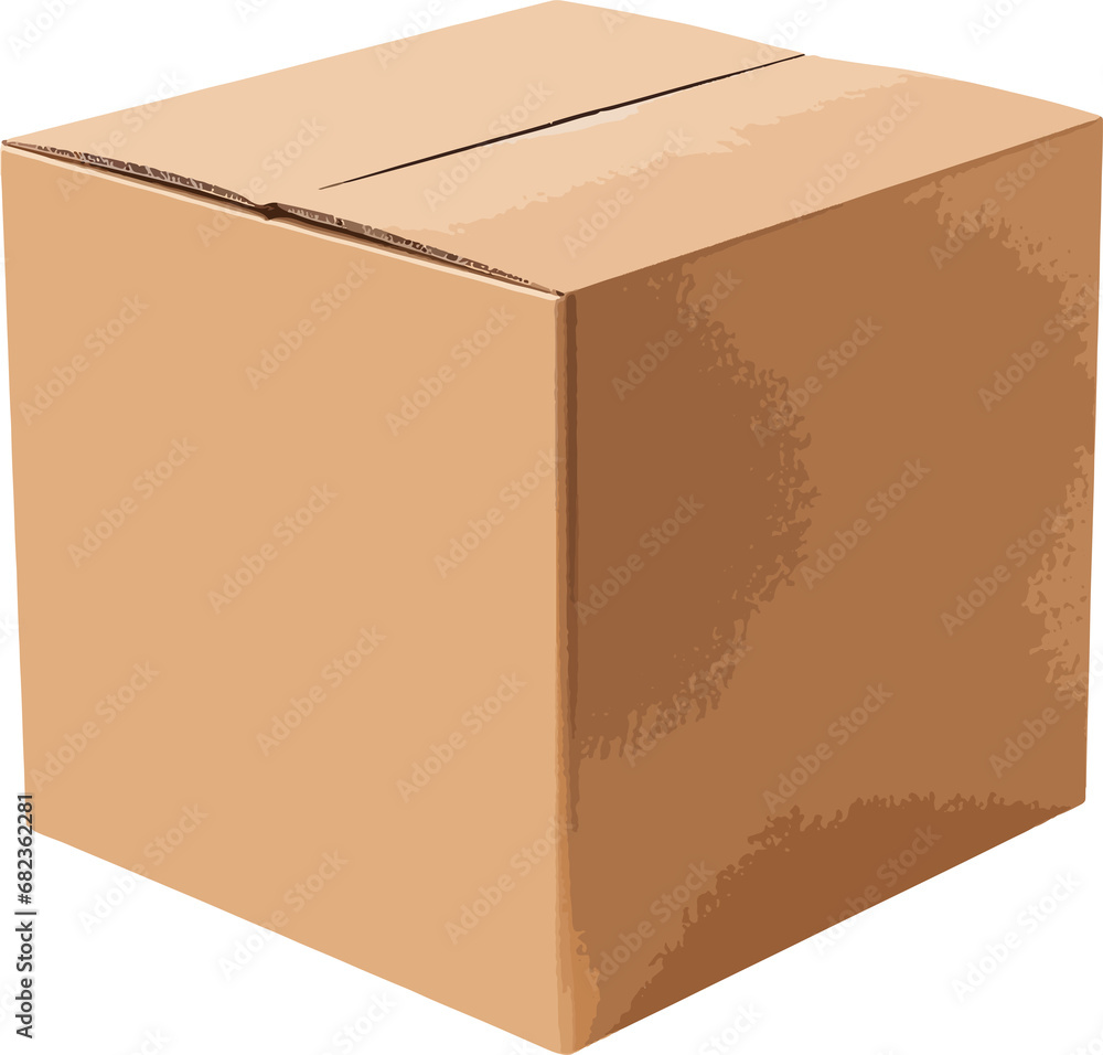 Wall mural cardboard box clip art