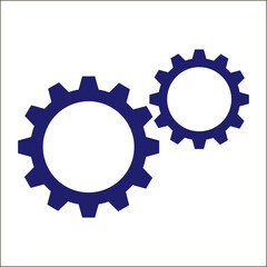 Gear icon, vector illustration. Flat design style.