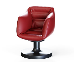 Fototapeta premium 3d render of an old rocking chair on white