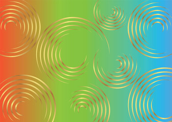 Gradient Color Background with Golden Circle Design 