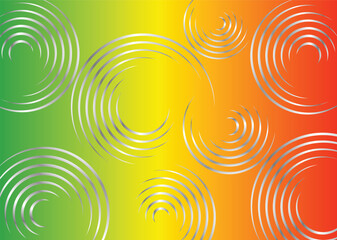 Gradient Color Background with Silver Circle Design 