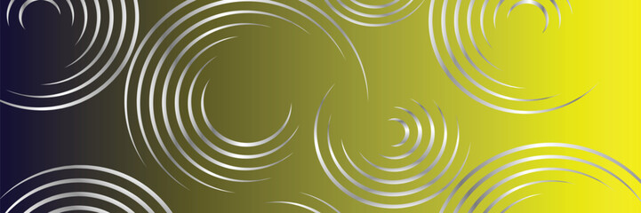 Gradient Color Banner Background with Silver Circle Design 