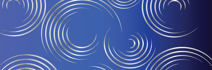 Gradient Color Banner Background with Silver Circle Design 