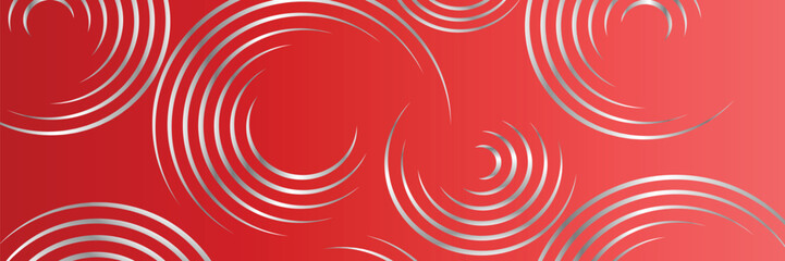 Gradient Color Banner Background with Silver Circle Design 