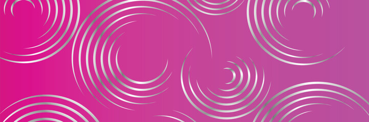 Gradient Color Banner Background with Silver Circle Design 