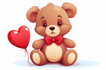 Obraz na płótnie Canvas cute bear character love theme