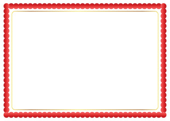 Border Design with Gradient Color Circle on White Background