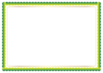 Border Design with Gradient Color Circle on White Background