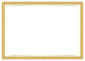 Border Design with Gradient Color Circle on White Background