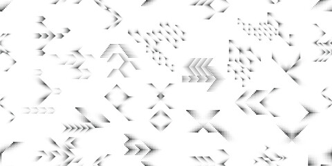 Halftone dots seamless pattern texture. Grange shapes .Grunge textured . Vector shapes with half tone dots .Screen print endless pattern texture