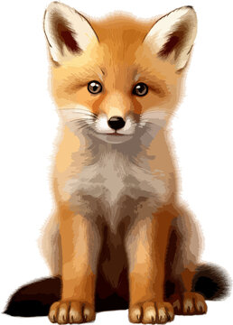 recommend clip art: Cute baby fox clip art