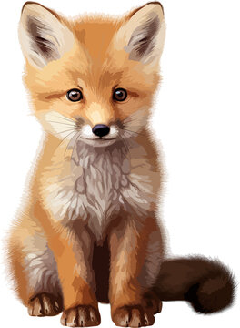 recommend clip art: Cute baby fox clip art