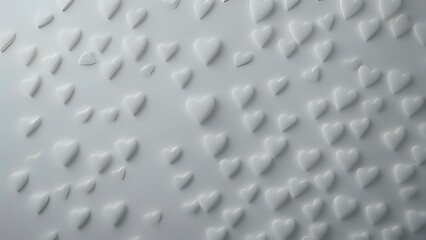 Abstract white heart valentine love background texture. AI generated.