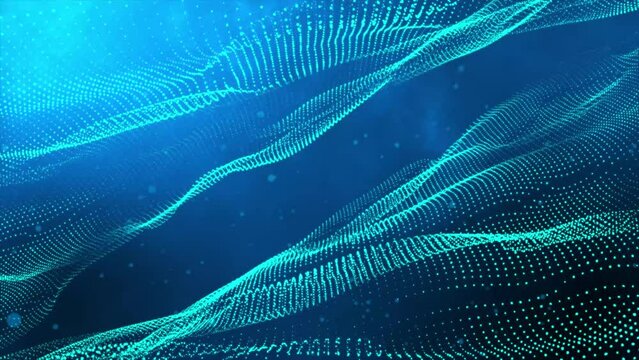 Modern point wave. cyber-big data movement. Link line to stream connection. big data systems. digital communication and technology.