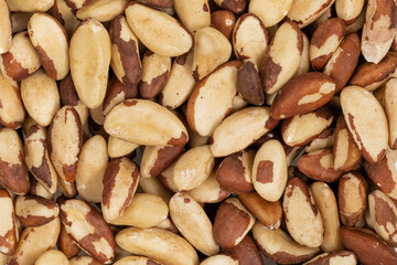 Peeled brazil nut background texture