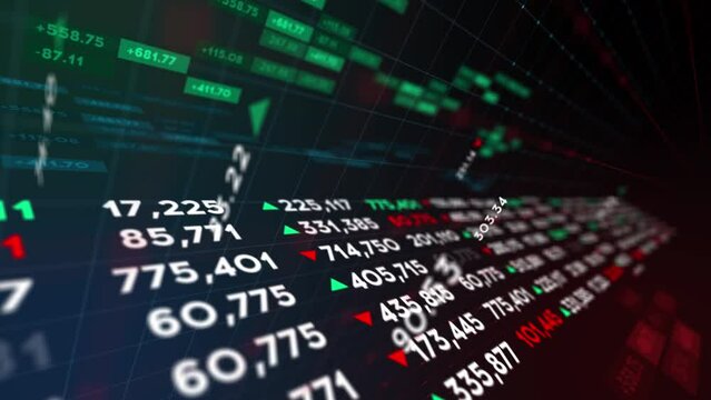 Digital Tableau of Stock Market.