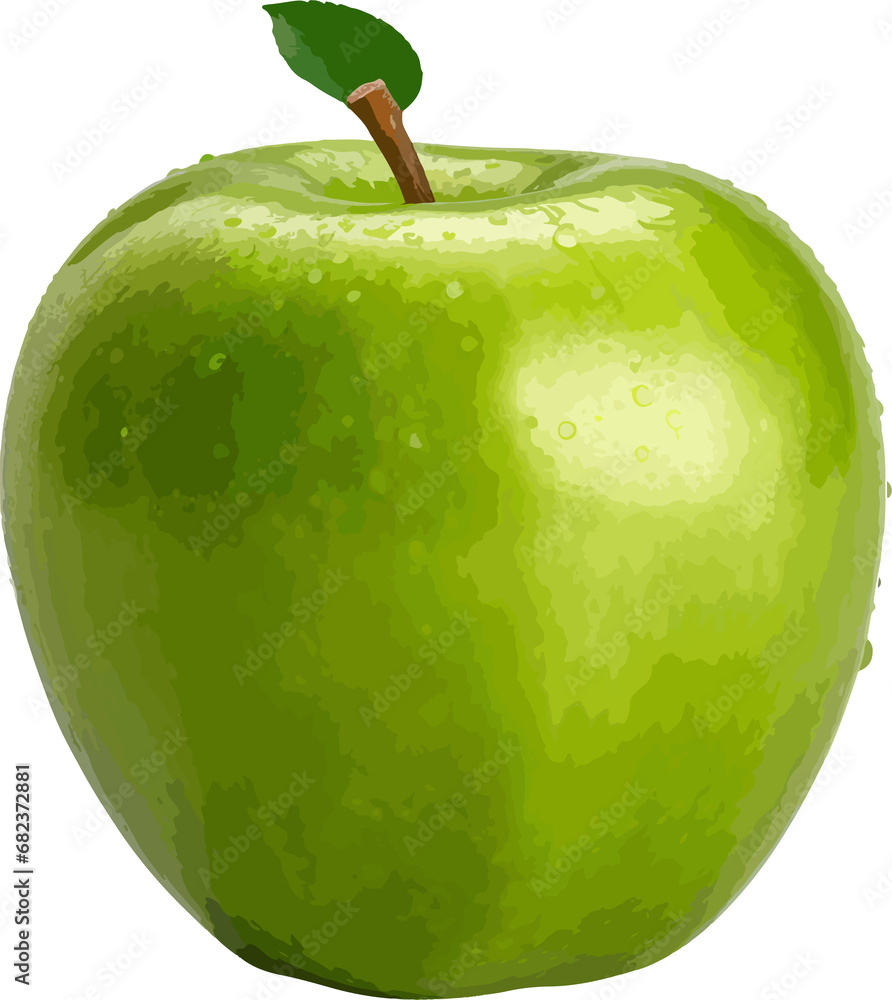 Sticker Green apple clip art