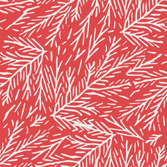 Fototapeta na wymiar Seamless christmas tree pattern. New year background. Doodle illustration with christmas tree