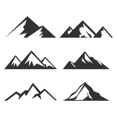 Shapes of mountains for logos. Vector illustration