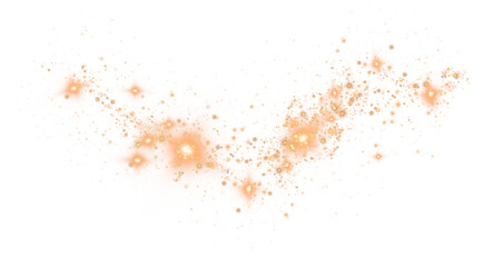 Fototapeta na wymiar Golden dust light. Bokeh light lights effect background. Christmas glowing dust background Christmas glowing light bokeh confetti and sparkle overlay texture for your design. PNG.