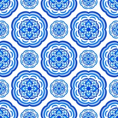 Floral pattern with repeated shape. hand drawn design. for decoration, ceramic, fabric, tile.