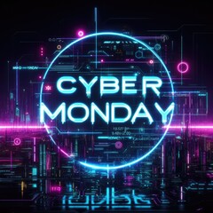 photo top view cyber monday composition