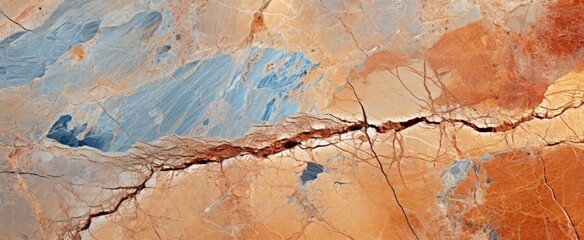 Fototapeta premium Vibrant Multicolored Rock Split by Crack