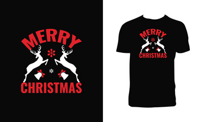 Merry Christmas T Shirt Design.