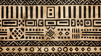 Abstract African Mud Cloth Seamless Pattern