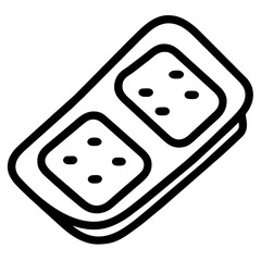 Plaster icon. Simple illustration of plaster vector icon for web design isolated on white background Generative AI