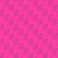 Decorative seamless vector colorful urban pattern with abstract leaves