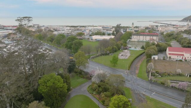 Oamaru City and historic buildings in Otago, New Zealand