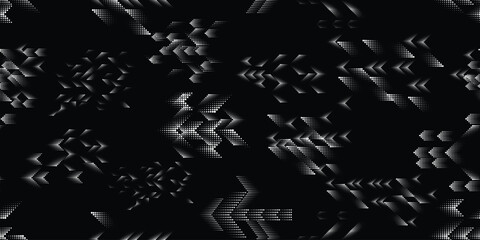 Halftone dots seamless pattern texture. Grange shapes .Grunge textured . Vector shapes with half tone dots .Screen print endless pattern texture