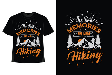 Hiking t-shirt design, Vintage mountain lettering, adventure t-shirts, graphic vector element, hiker typography,