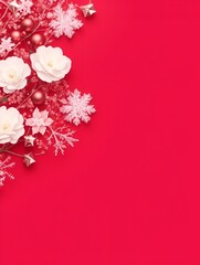 Beautiful Christmas Wallpaper on light Red background