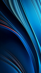 Blue wallpaper sparkling, smooth curved lines. AI generative