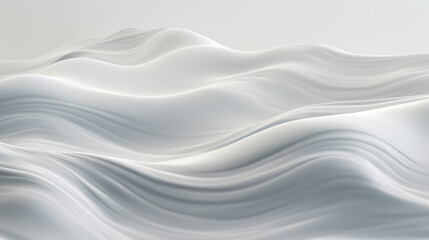 A gradient wave with white and bluish gray tones. One-way soft waves with a 3D effect.