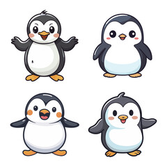 Cute Penguin cartoon vector illustration